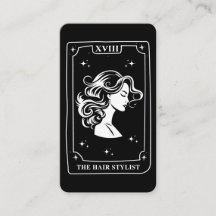 Mystieke Tarot Kaart Zwart-wit Haar Stylist