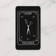 Mystieke Tarot Kaart Zwart Wit Schaar Barber