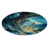 Mystieke Tree City Dreamscape Snijplank (Hoek)