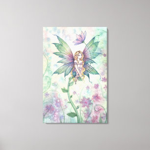 Mystieke Tuin Bloemenfee Ingepakte Canvas Print