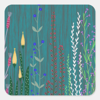 Mystieke tuin vierkante sticker