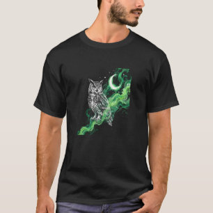 Mystieke Uil met Maan T-SHIRT - Wilde natuur kunst