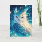 Mystieke uil onder de sterrenhemel kaart (Voorkant)