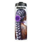 Mystieke vlinder getatoeëerd koffie moment thermosbeker (Voorkant)