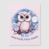 Mystieke Volle Maan – Pastel Paarse Nacht Hemel - (Voorkant)