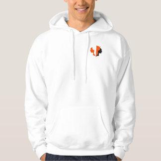 Mystieke Vos en Vrouw Silhouet Morphing Design Hoodie