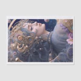 Mystieke Vrouw Decoupage Weefseldocument Tissuepapier