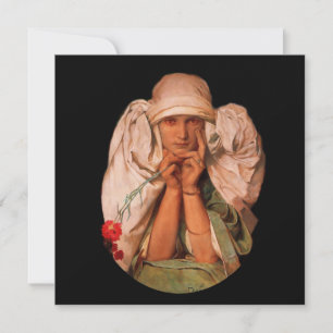 Mystieke vrouw met anjer