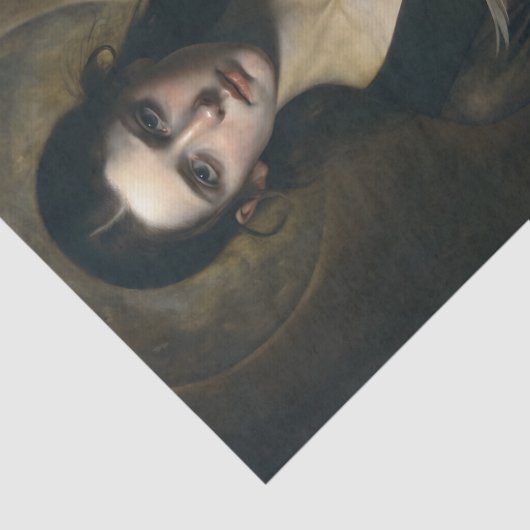 Mystieke vrouw met Duif Decoupage Tissuepapier (Detail)