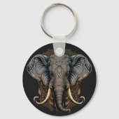 Mystieke Waterverf Elephant Sleutelhanger (Voorkant)