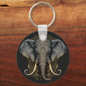 Mystieke Waterverf Elephant Sleutelhanger (Achterkant)