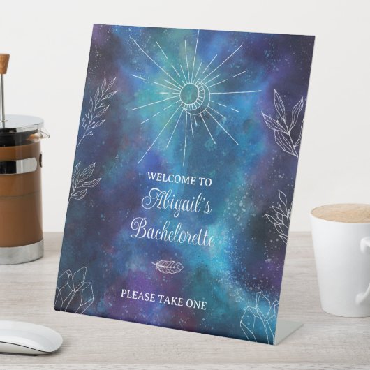 Mystieke Waterverf vrijgezellenfeest Reclamebord Met Voetstuk (Insitu)