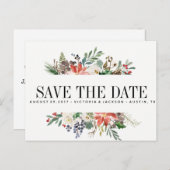 Mystieke Winter | TROUW datum reserveren Aankondigingskaart (Voorkant / Achterkant)