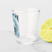 Mystieke witte tijger en vrouw shot glas (Rechts)