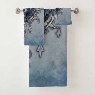 Mystieke wolfskop. bad handdoek