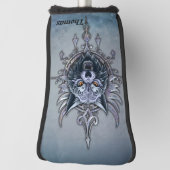 Mystieke wolfskop. golfheadcover (Draai 90)