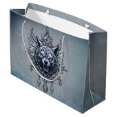 Mystieke wolfskop. groot cadeauzakje (Achterkant Gekanteld)