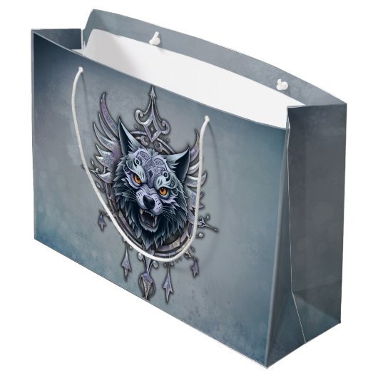 Mystieke wolfskop. groot cadeauzakje (Achterkant Gekanteld)