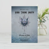 Mystieke wolfskop. kaart (Staand voorkant)