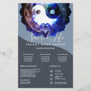 Mystieke Yin Yang, Spirituele Holistische Dienst Flyer