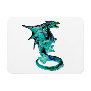 Mystieke Zee Blauwe Draak Fantasie Beest Kunst Magneet
