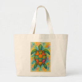 mystieke Zee schildpad Grote Tote Bag