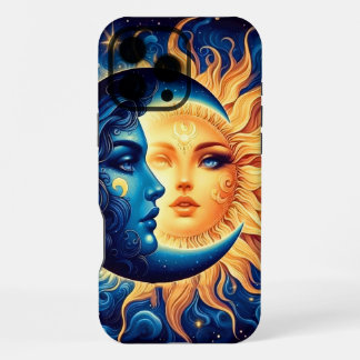 Mystieke zon en maan telefoonhoesje iPhone 16 pro max hoesje