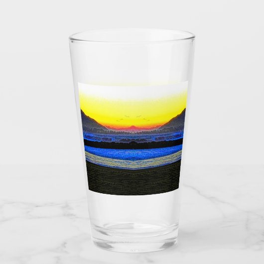 Mystieke Zonsondergang  Glas (Voorkant)