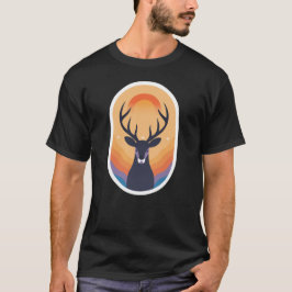 Mystieke Zonsondergang Herten Retro Boho Herten Si T-shirt