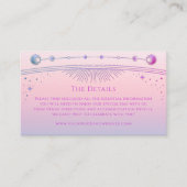 Mystieke Zonsondergang Roze Bruiloft Details Zon M Informatiekaartje (Voorkant)