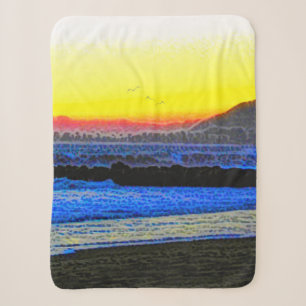Mystieke Zonsondergang  Sherpa Deken