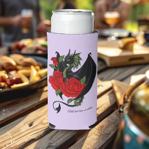 Mystieke Zwarte Draak Rode Rozen Lavendel Gotisch