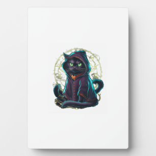 Mystieke Zwarte Kat Halloween Tank Top Fotoplaat