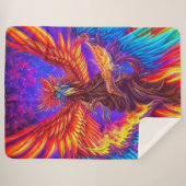 Mystique coloré Phoenix couverture Sherpa (Devant (Horizontal))
