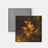Mystique Garden Abstract Art Square Magnet Magneet (Voorkant / Achterkant)