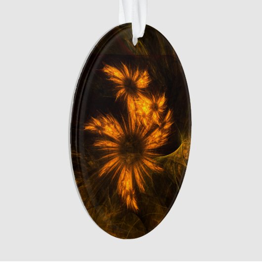 Mystique Garden Abstracte Art Acrylovaal Ornament (voorkant)