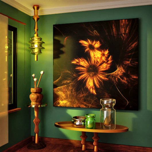 Mystique Garden Abstracte Art Wrapped Canvas Print