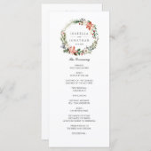 Mystique Hiver | Programme de mariage Moderne (Devant / Derrière)