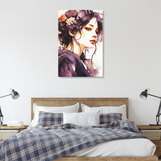 Mystique in Bloom #088: Omarm de elegantie Canvas Afdruk (Insitu (Slaapkamer))