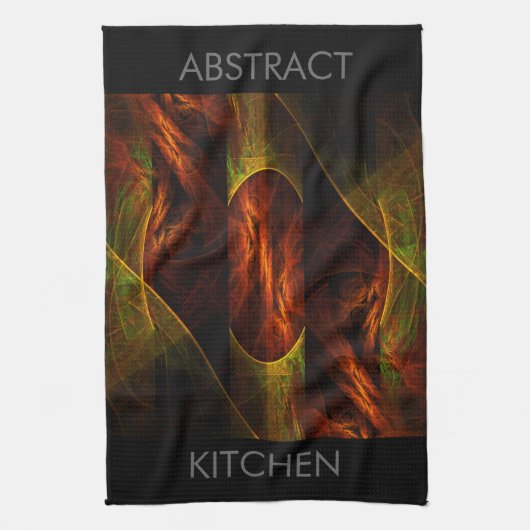 Mystique Jungle Art Abstrait Serviette de cuisine (Vertical)