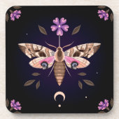 Mystique mauve et florale | Dessous de verre botan (Devant)