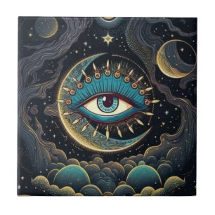 Mystique oeil unique dans la galaxie carreaux céra