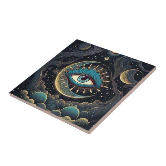 Mystique oeil unique dans la galaxie carreaux céra (Côté)