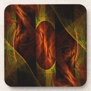 Mystique Oerwoud Abstract Art Cork Onderzetter