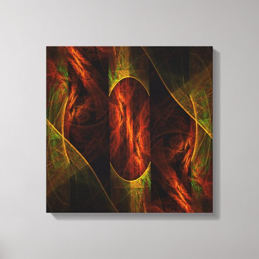 Mystique Oerwoud Abstracte Art Quad Canvas Afdrukk (Voorkant)