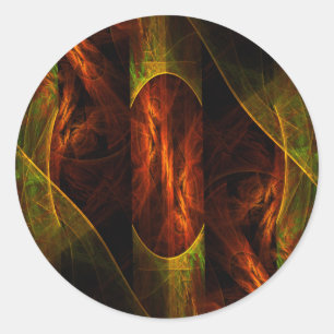 Mystique Oerwoud Abstracte Art Round Sticker
