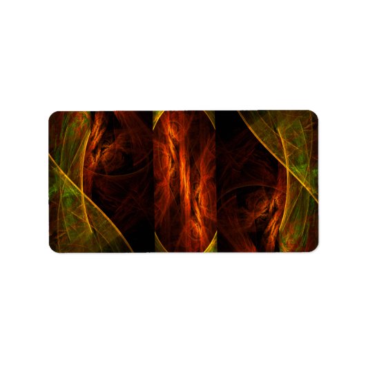 Mystique Oerwoud Abstracte Kunst Etiket (Voorkant)