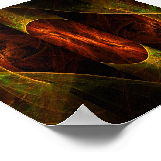 Mystique Oerwoud Abstracte Kunst Poster (Hoek)