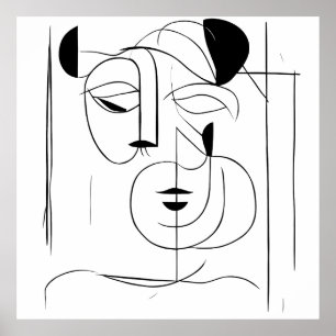 Mystique onthuld: Abstracte maskerimpressies Poster