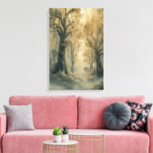 Mystisch bos canvas afdruk (Insitu (Woonkamer))